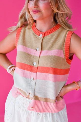 Kylie Stripe Sweater Vest