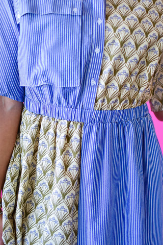 Margot Mix Print Midi Dress