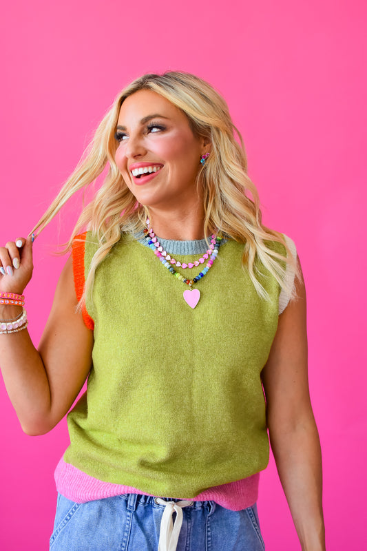 Katrina Color Block Sweater Vest