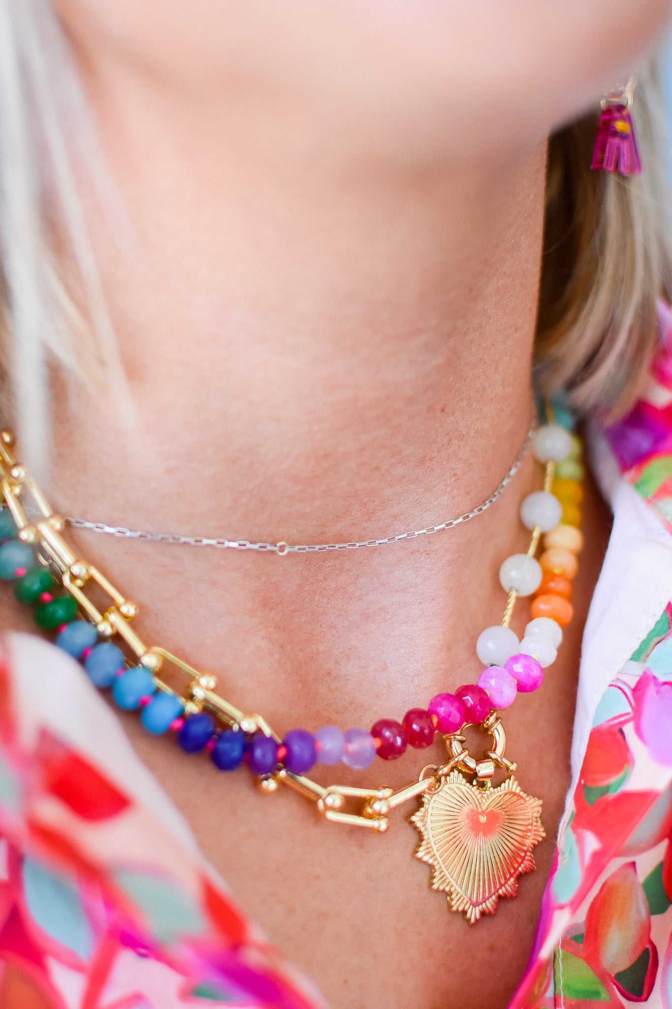 Rainbow Necklace Luxe - Sunrise Gemstone RESTOCK