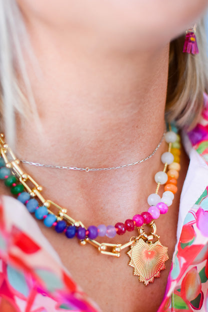 Rainbow Necklace Luxe - Sunrise Gemstone RESTOCK