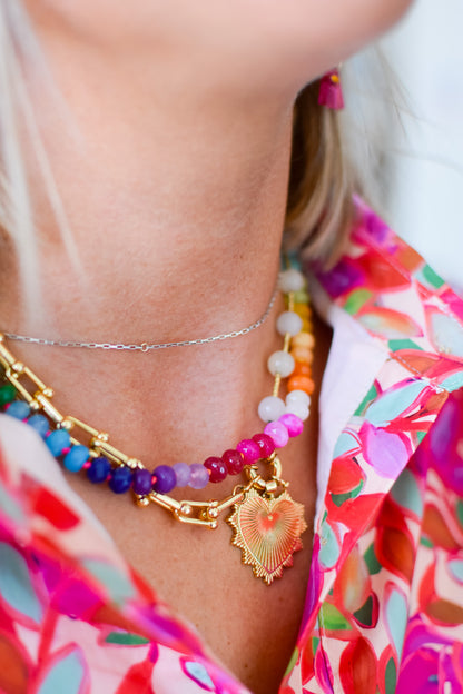 Rainbow Necklace Luxe - Sunrise Gemstone RESTOCK