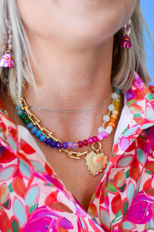 Rainbow Necklace Luxe - Sunrise Gemstone RESTOCK