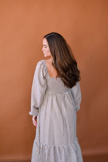 Ada Striped Midi Dress