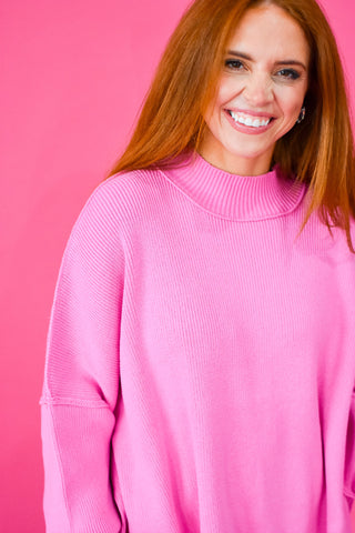 DOORBUSTER Bradie Sweater in Candy Pink