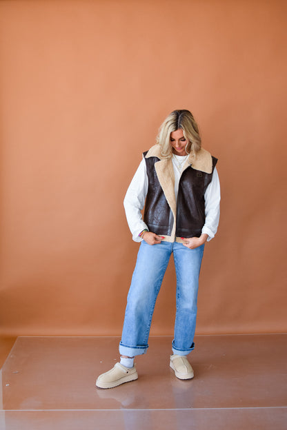 Ezra Faux Shearling Vest