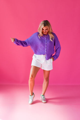 Piper Cardigan in Purple RESTOCK
