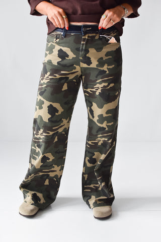 Sloan Camo Wide Leg Jeans