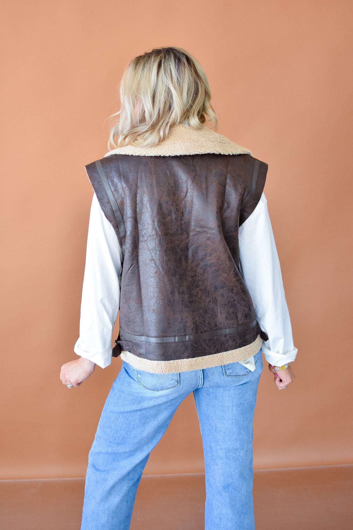 Ezra Faux Shearling Vest