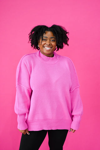 DOORBUSTER Bradie Sweater in Candy Pink