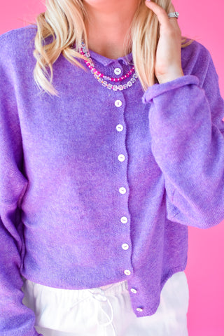 Piper Cardigan in Purple RESTOCK