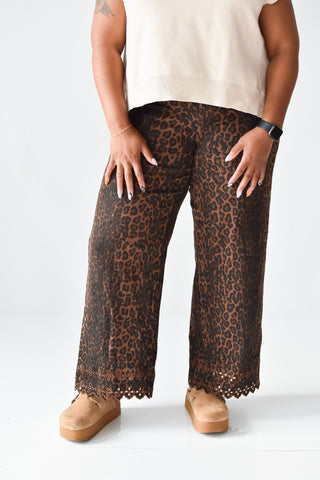 Alexa Leopard Cut Out Pants