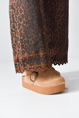 Alexa Leopard Cut Out Pants