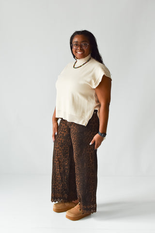 Dana Short Sleeve Sweater in Oatmeal