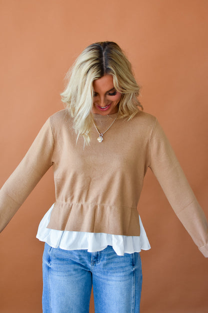 Lucy Layered Peplum Sweater