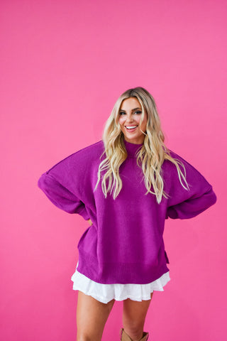 DOORBUSTER Bradie Sweater in Light Plum