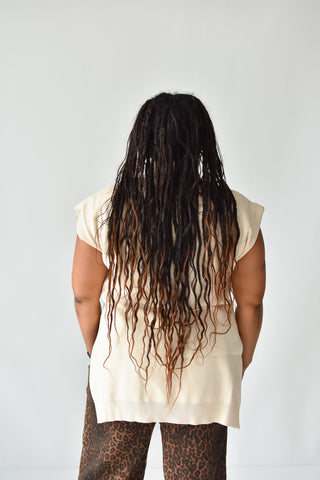 Dana Short Sleeve Sweater in Oatmeal