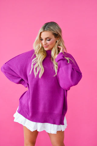DOORBUSTER Bradie Sweater in Light Plum