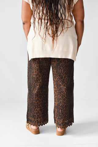 Alexa Leopard Cut Out Pants