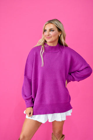 DOORBUSTER Bradie Sweater in Light Plum