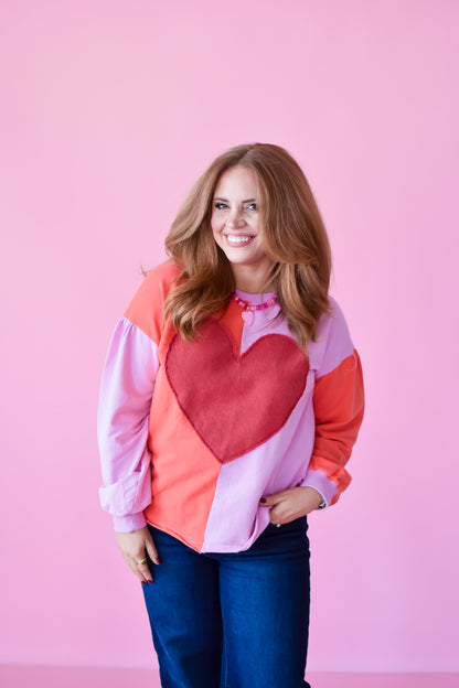 Rosalynn Heart Patch Sweatshirt