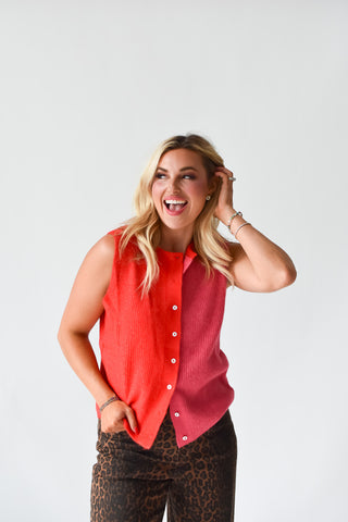 Josie Color Block Sweater Vest