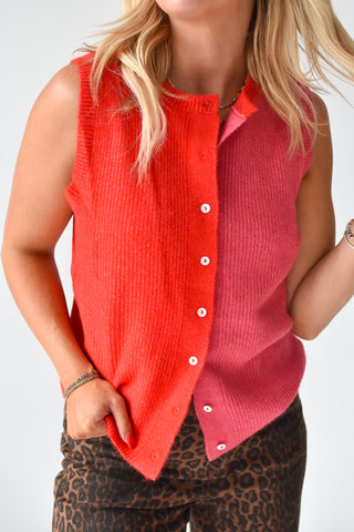 Josie Color Block Sweater Vest