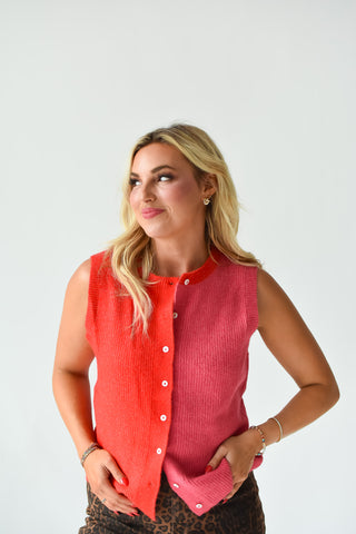Josie Color Block Sweater Vest