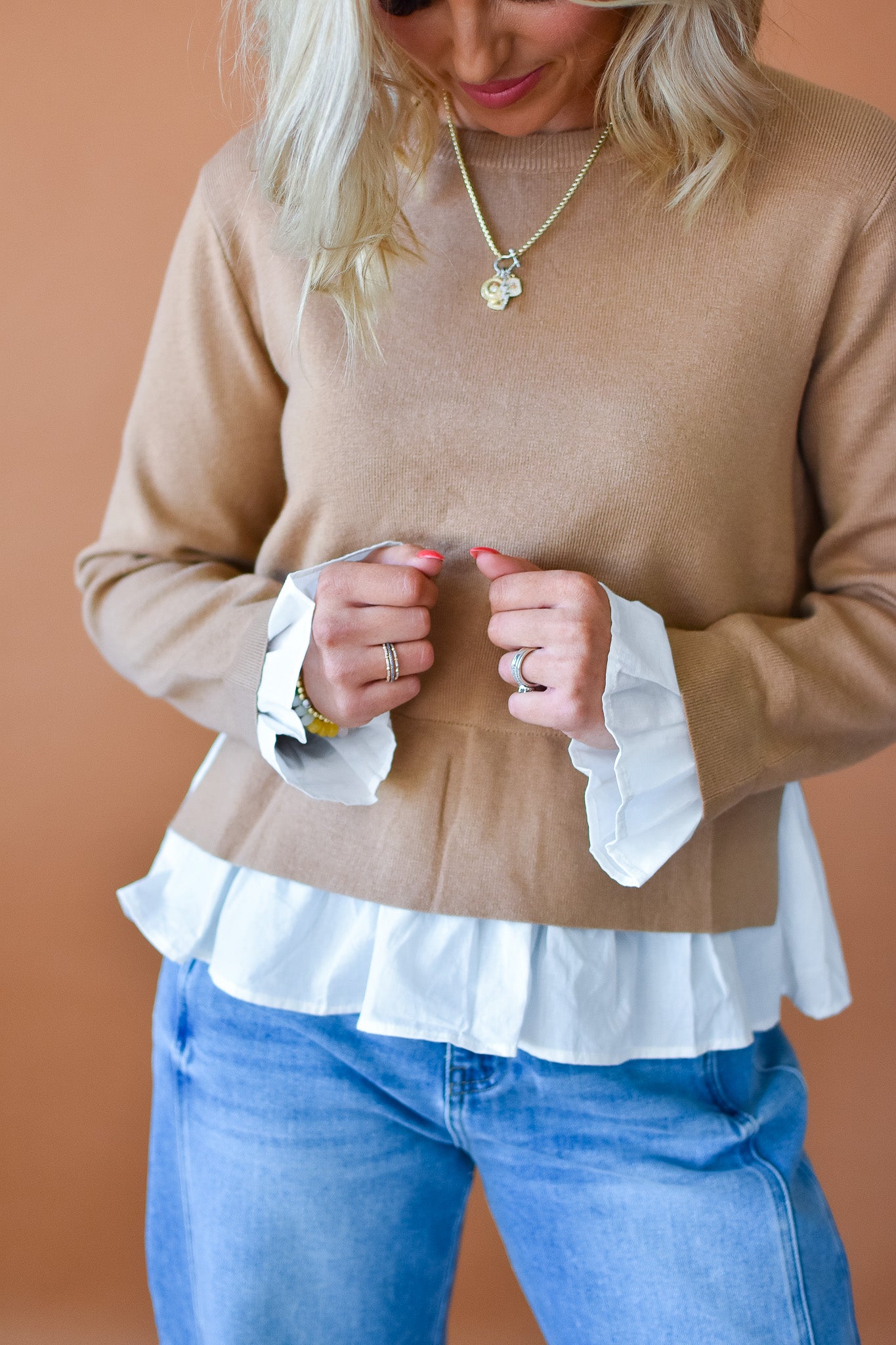 Lucy Layered Peplum Sweater