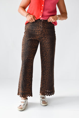 Alexa Leopard Cut Out Pants