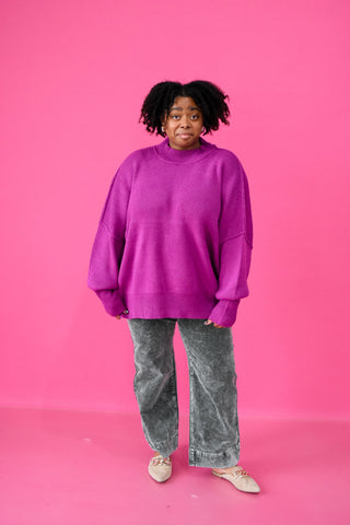 DOORBUSTER Bradie Sweater in Light Plum