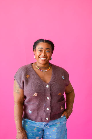 Wynne Embroidered Sweater Vest