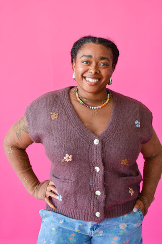 Wynne Embroidered Sweater Vest