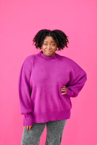DOORBUSTER Bradie Sweater in Light Plum