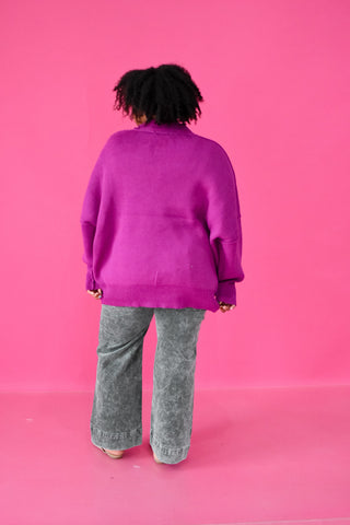 DOORBUSTER Bradie Sweater in Light Plum