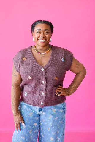 Wynne Embroidered Sweater Vest