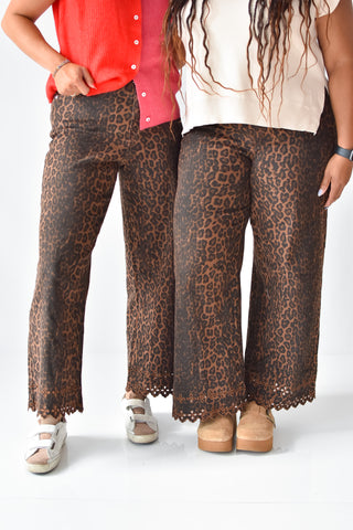 Alexa Leopard Cut Out Pants