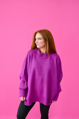 DOORBUSTER Bradie Sweater in Light Plum