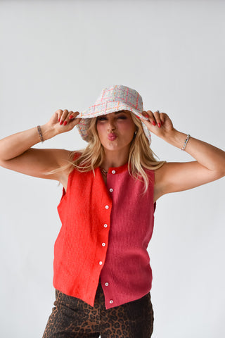 Josie Color Block Sweater Vest