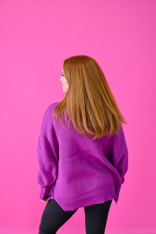 DOORBUSTER Bradie Sweater in Light Plum