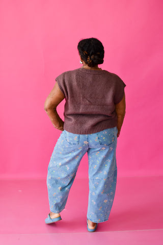 Janelle Floral Barrel Jeans