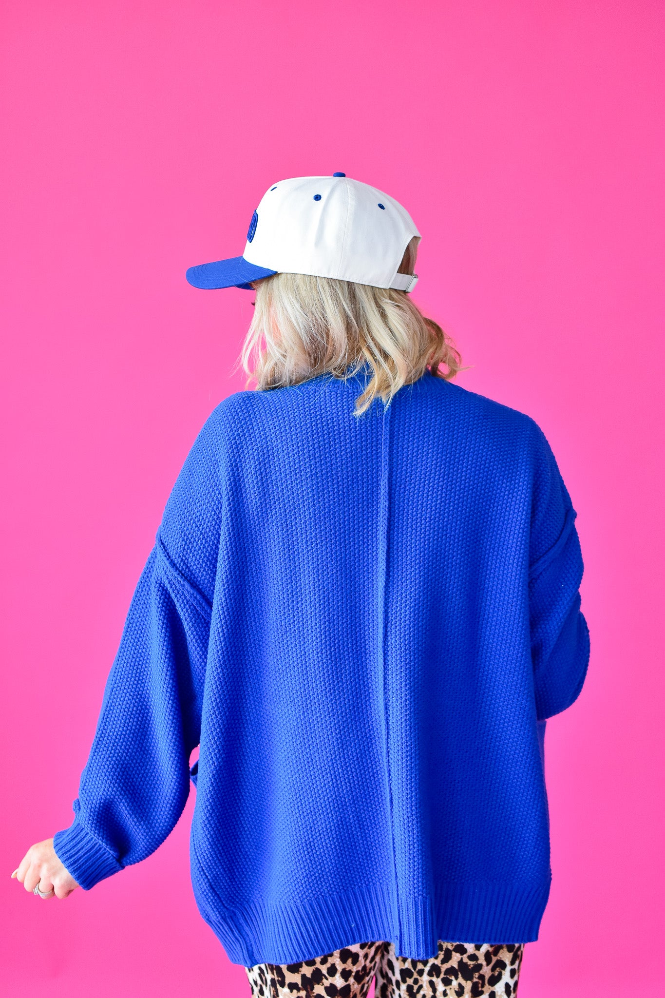 Kay Knit Cardigan in Royal Blue