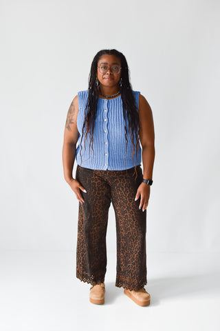 Alexa Leopard Cut Out Pants