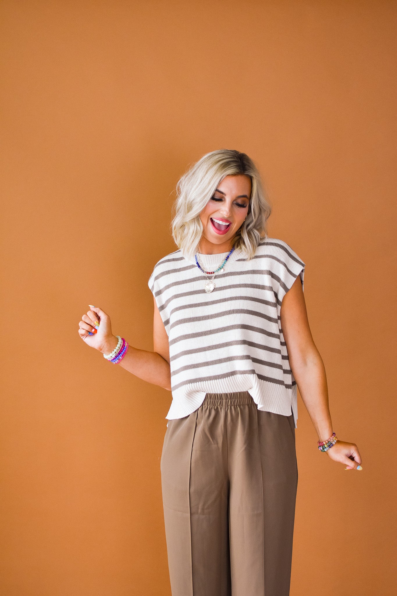 Lorelei Striped Sweater in Oatmeal