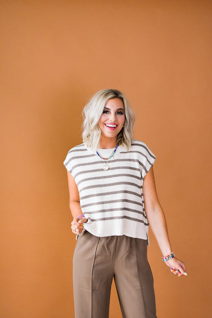 Lorelei Striped Sweater in Oatmeal