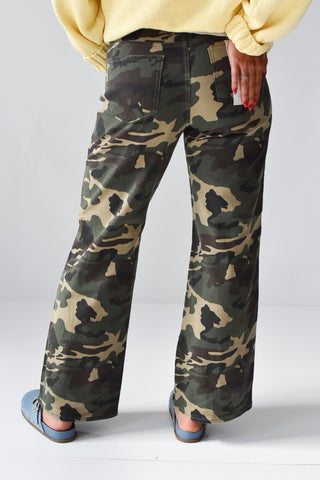 Sloan Camo Wide Leg Jeans