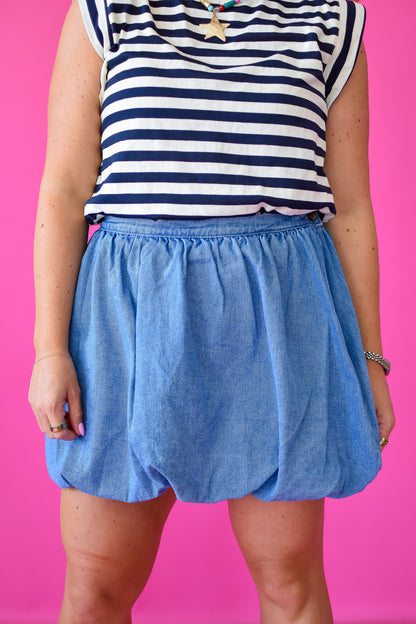 Samantha Denim Bubble Skirt