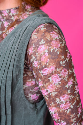 Rachel Lace Floral Long Sleeve Top