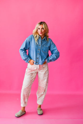 Rosie Vintage Patchwork Barrel Jeans
