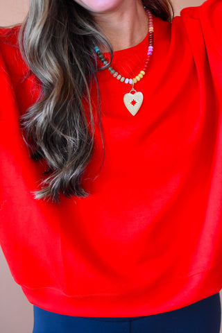 Leonora Sweatshirt in Red